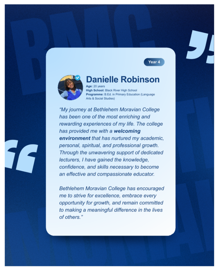 Student testimonial